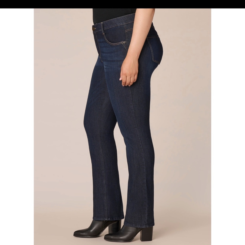 Democracy "Ab"solution® Indigo Itty Bitty Bootcut Plus Jeans Size 16W - Picture 4 of 15